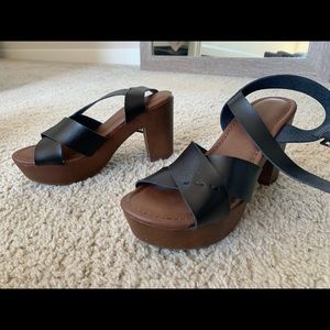 Black platform heels